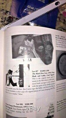 The Mask Original Prop Mask and Signed Jim Carrey lobby card