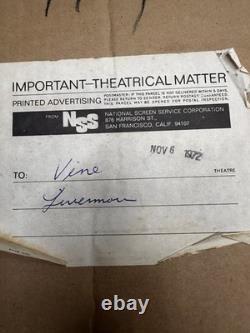 The Mechanic, Original Stand Up Cardboard Movie Theater Sign Poster 1972, In Box