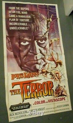 The Terror 3-sheet movie poster Boris Karloff Roger Corman horror monsters