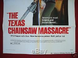 The Texas Chainsaw Massacre 1974 Original Movie Poster 1sh Halloween Bryanston