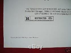 The Texas Chainsaw Massacre 1974 Original Movie Poster 1sh Halloween Bryanston