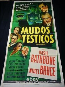 The Woman In Green 1945 Sherlock Holmes Near Mint U. S. 3 Sheet Movie Poster