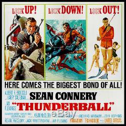 Thunderball Sean Connery As James Bond 1965 Six-sheet Billboard Movie Poster