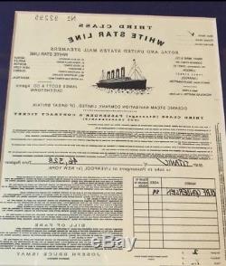 Titanic(1997)Original Prop Ticket Won By Jack(Leonardo Dicaprio) Fox COA