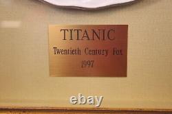 Titanic First Class Dinner Plate Screen Prop Box Framed 20th Century Fox 1997