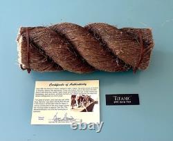 Titanic Movie Prop Screen-Used Rope. Large Piece withsigned LOA. Known collector