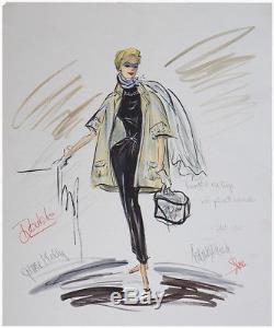 To Catch A Thief 55 Hitchcock Grace Kelly Costume Sketch By Edith Head