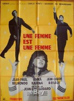 UNE FEMME EST UNE FEMME WOMAN IS A WOMAN French Grande movie poster 47x63 GODARD