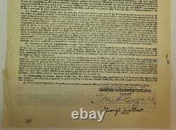 UP IN ARMS / George Mathews 1943 signed contract, craggy-faced tough guy actor