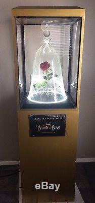Ultra Rare Disney Beauty and the Beast Lighted Enchanted Rose Movie Display/Prop