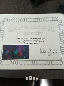 Ultra Rare Nightmare on Elm Street 4 Original Screen Used Boiler Room Chain Prop