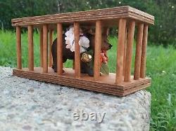Unofficial MIDSOMMAR BEAR IN A CAGE FIGURE a24 handmade Life is Terrible Toys