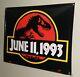 VERY RARE Original Jurassic Park Advance PROMO Banner 1993