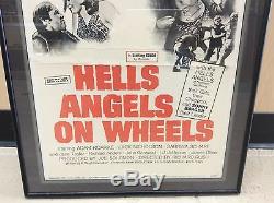VINTAGE 1967 MOVIE POSTER HELLS ANGELS on WHEELS MOTORCYCLE JACK NICHOLSON