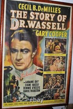 VINTAGE GARY COOPER The Story Of Dr. Wassell ORIGINAL 27X41 1944 Movie Poster