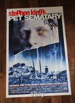 VINTAGE Pet Sematary 1989 Original Movie Poster 27x41 Stephen King