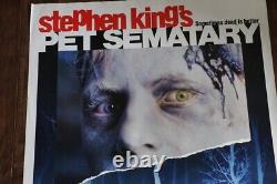 VINTAGE Pet Sematary 1989 Original Movie Poster 27x41 Stephen King