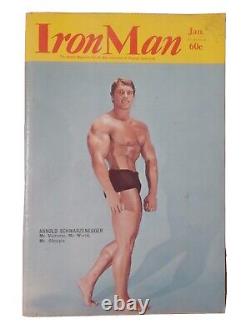 VTG Iron Man JAN 1970 Arnold Schwarzenegger Magazine No Label Bodybuilding RARE