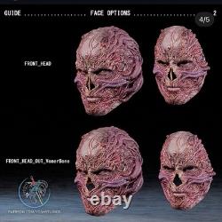 Vecna Helmet 3D Print GREY PLA+ UNFINISHED Sized to 24 Head SHIPS ASAP