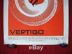 Vertigo 1958 Original Movie Poster 1sh Ds 1996r 70mm Dts Alfred Hitchcock Nm-m