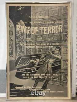 Very RARE Vintage 1960 VAMPIRE Fraternity HORROR Movie Poster, RING OF TERROR