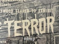 Very RARE Vintage 1960 VAMPIRE Fraternity HORROR Movie Poster, RING OF TERROR