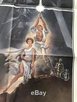 Vintage 1977 Original Star Wars Movie Poster One Sheet 27x41 #77/21