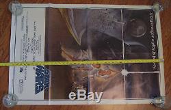 Vintage 1977 Original Star Wars Movie Poster One Sheet 27x41 #77/21 Style A