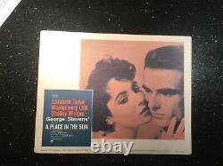 Vintage A Place In The Sun Movie Lobby Card Set (8) Elizabeth Taylor