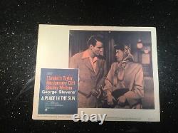 Vintage A Place In The Sun Movie Lobby Card Set (8) Elizabeth Taylor