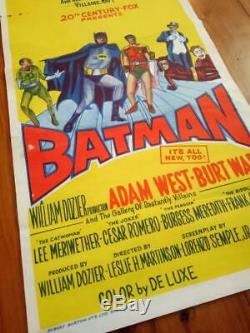 Vintage Australian Daybill BATMAN MOVIE POSTER 1966. Batman, Adam West, TV Series