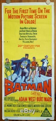 Vintage Australian Daybill BATMAN MOVIE POSTER 1966. Batman, Adam West, TV Series