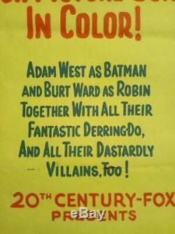 Vintage Australian Daybill BATMAN MOVIE POSTER 1966. Batman, Adam West, TV Series