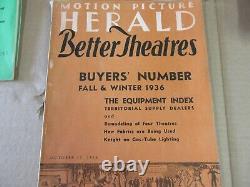 Vintage Motion Picture Herald Better Theatres Magazine Lot of 8 Magazines 8