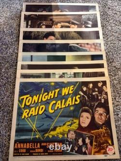 Vintage Movie Lobby Cards (8) Tonight We Raid Calais 1943 John Sutton