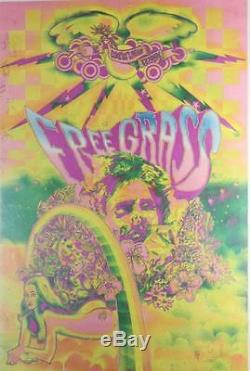 Vintage Original 1969 Scream Free! AKA Free Grass Movie Poster 36 x 24 King Dot