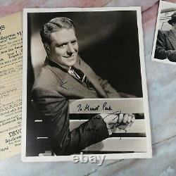 Vintage Original Nelson Eddy Autograph Photograph with Extra Photos & Program GOOD