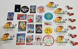 Vintage Pins Movies Fast Food Television 26 Pins & 6 Magnets LOT 32 Collection