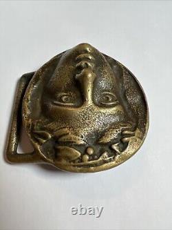 Vintage Solid Brass The Warriors Movie Ajax Maiden Head Belt buckle