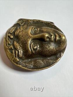 Vintage Solid Brass The Warriors Movie Ajax Maiden Head Belt buckle