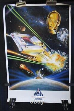 Vintage Star Tours Disneyland Original 1987 POSTER 20x30 Star Wars