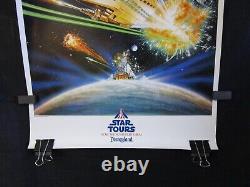 Vintage Star Tours Disneyland Original 1987 POSTER 20x30 Star Wars