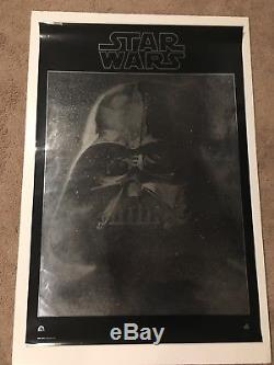 Vintage Star Wars Vader Mylar Movie Poster Original Near Mint Rolled 1977