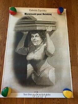 Vintage The Morality of Mrs. Dulska Theatre Poster by Gabriela Zapolska