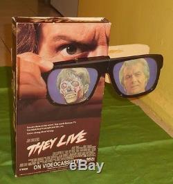 Vintage original THEY LIVE video store display mobile oversized vhs box
