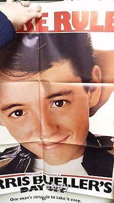 Vtg 1986 Ferris Buellers Day Off Full Sheet Original Movie Film Poster