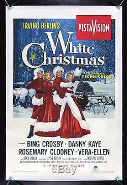 WHITE CHRISTMAS CineMasterpieces ORIGINAL MOVIE POSTER LINEN HOLIDAYS 1954