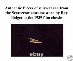 WIZARD OF OZ Signed SCARECROW Costume MOVIE PROP STRAW from actual memorabilia