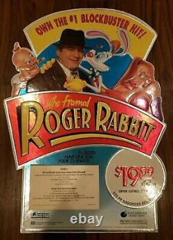 Who Framed Roger Rabbit Home Video Movie Standee Advertising Store Excellent