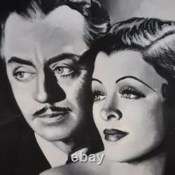 William Powell Myrna Loy Film Art Painting 8x8 Canvas Movie Memorabilia Portrait